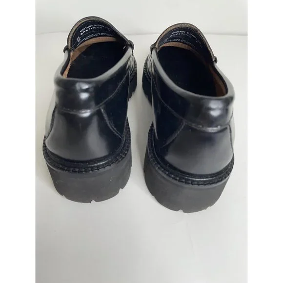New Weejuns by G.H. Bass Whitney Super Lug Sole Penny Loafer Size 6 Black - Picture 3 of 8